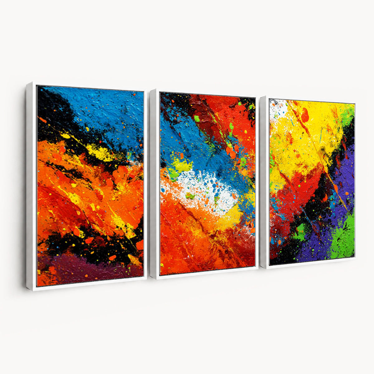 74888753-MGV-CV-36X24 - Vibrant Blue Abstract Canvas Wall Art Colorful Painterly Oil Painting Style Print