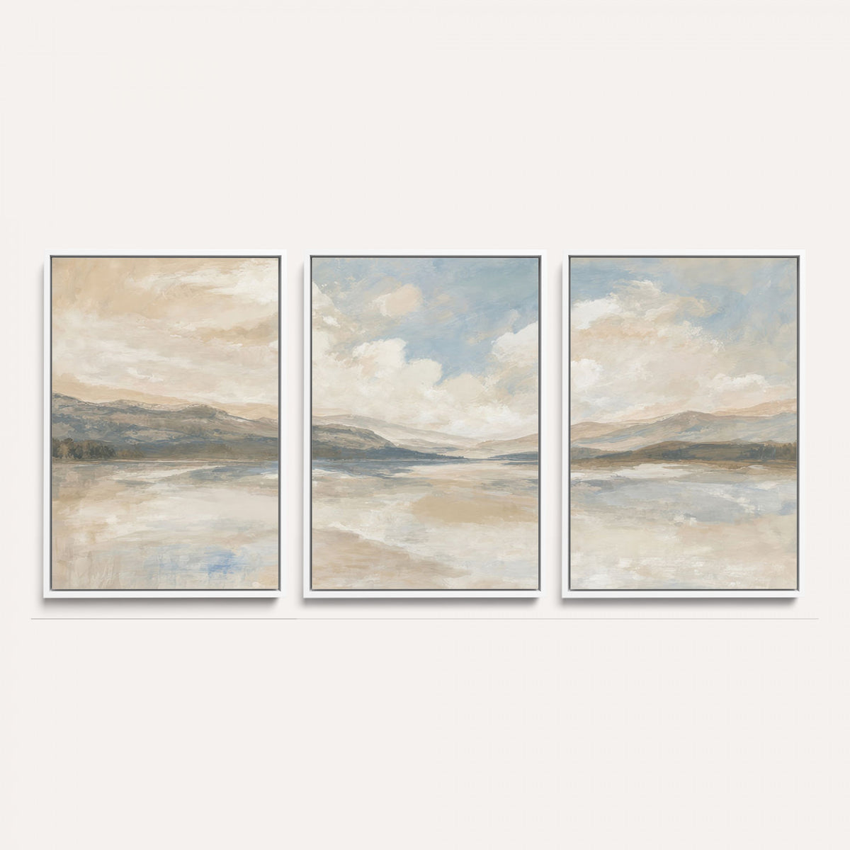 12998065-MGV-CV-36X24 - Serene Mountain and Lake Landscape Canvas Wall Art