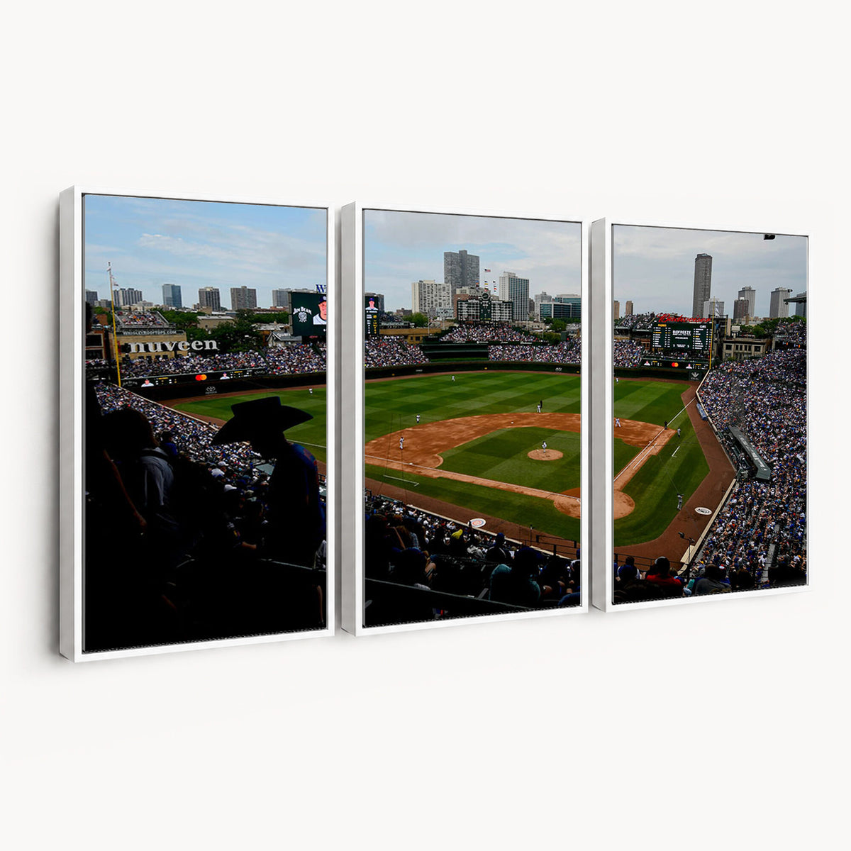 34859D-MGV-CV-36X24 - Chicago Cubs Baseball Team Print - Wrigley Field Stadium
