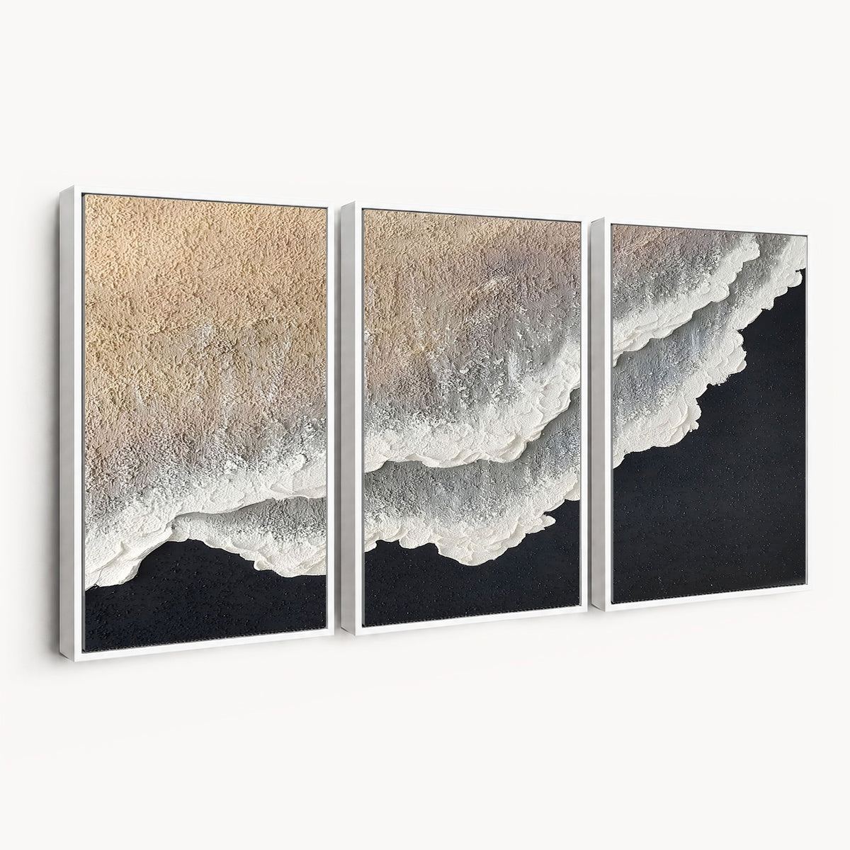 42307004-MGV-CV-24X16 - Ocean Wave and Sand Coastal Wall Art, Modern Beach Decor for Living Room