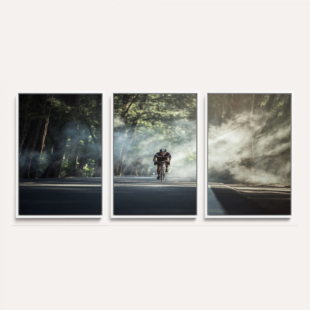 60298-MGV-CV-36X24 - Cycling Road Bike in the Morning, Cycling Road Bike Canvas Print