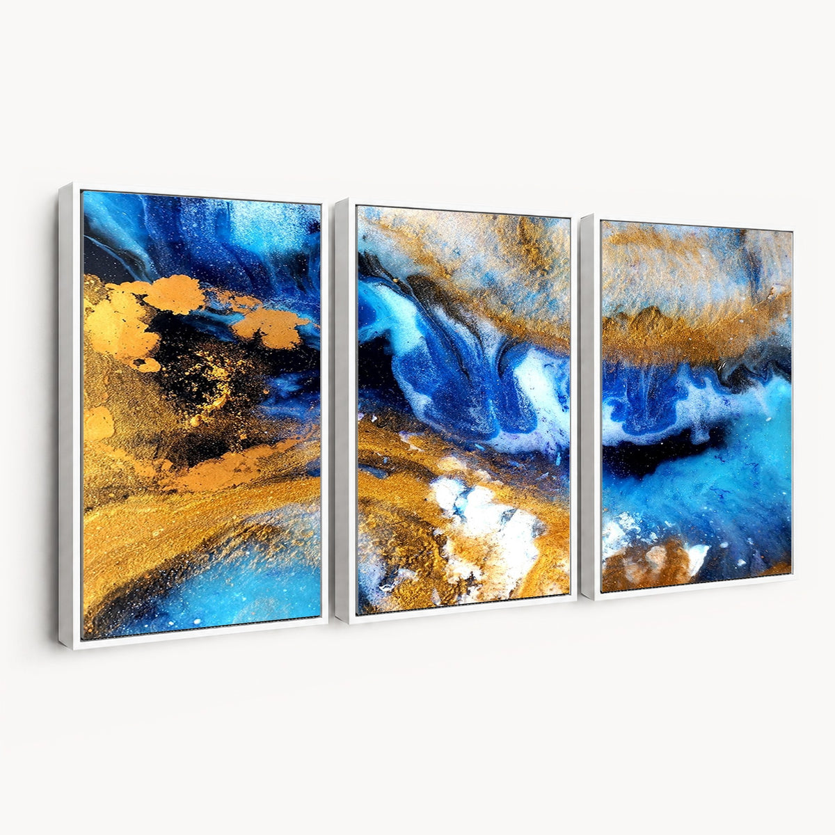 42100-_Poster-30x20 - Large Abstract Wall Art Print | Gold and Blue Abstract Canvas Wall Art
