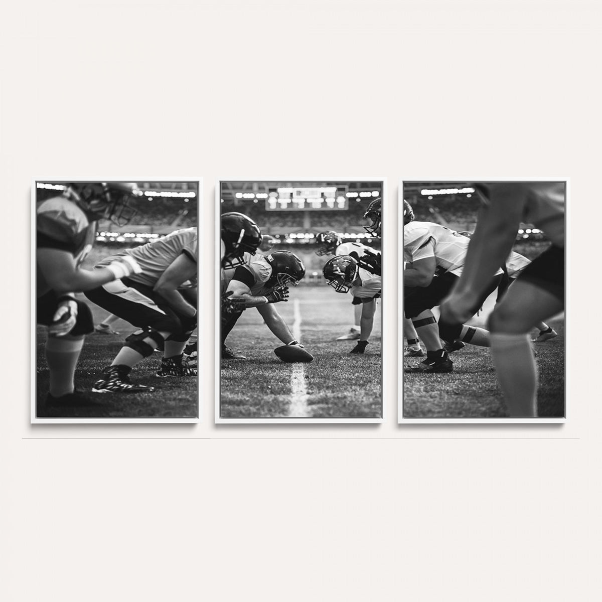 13273-MGV-CV-36X24 - American Football Wall Art Canvas Print Framed Stadium Sport