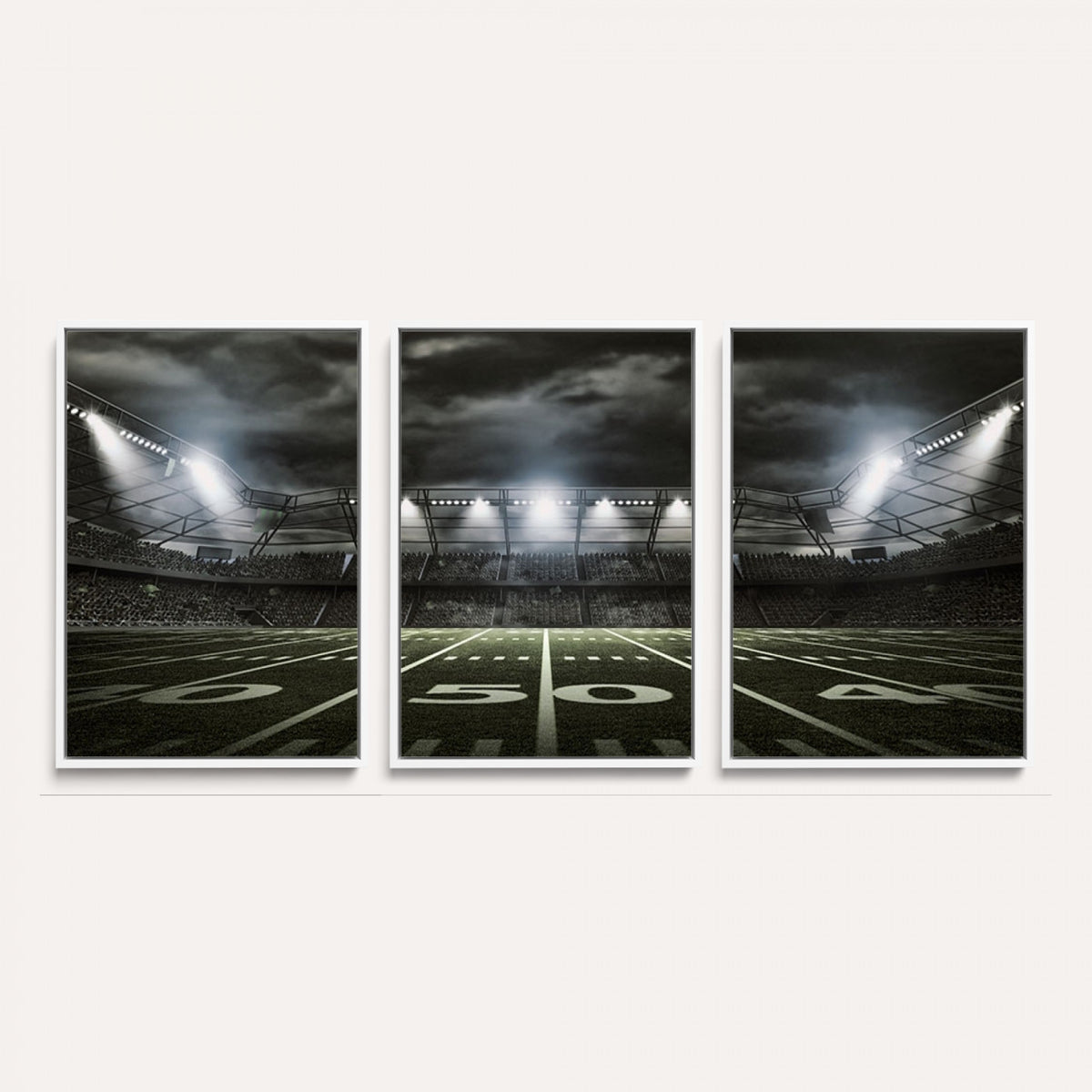 90107-MGV-CV-36X24 - American Football Stadium Wall Art Canvas Print, Stadium Sport Wall Art Print