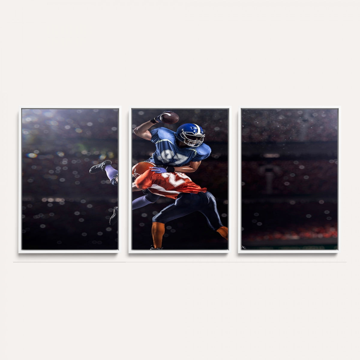 76491-MGV-CV-36X24 - American Football Wall Art Canvas Print, Stadium Sport Wall Art Print
