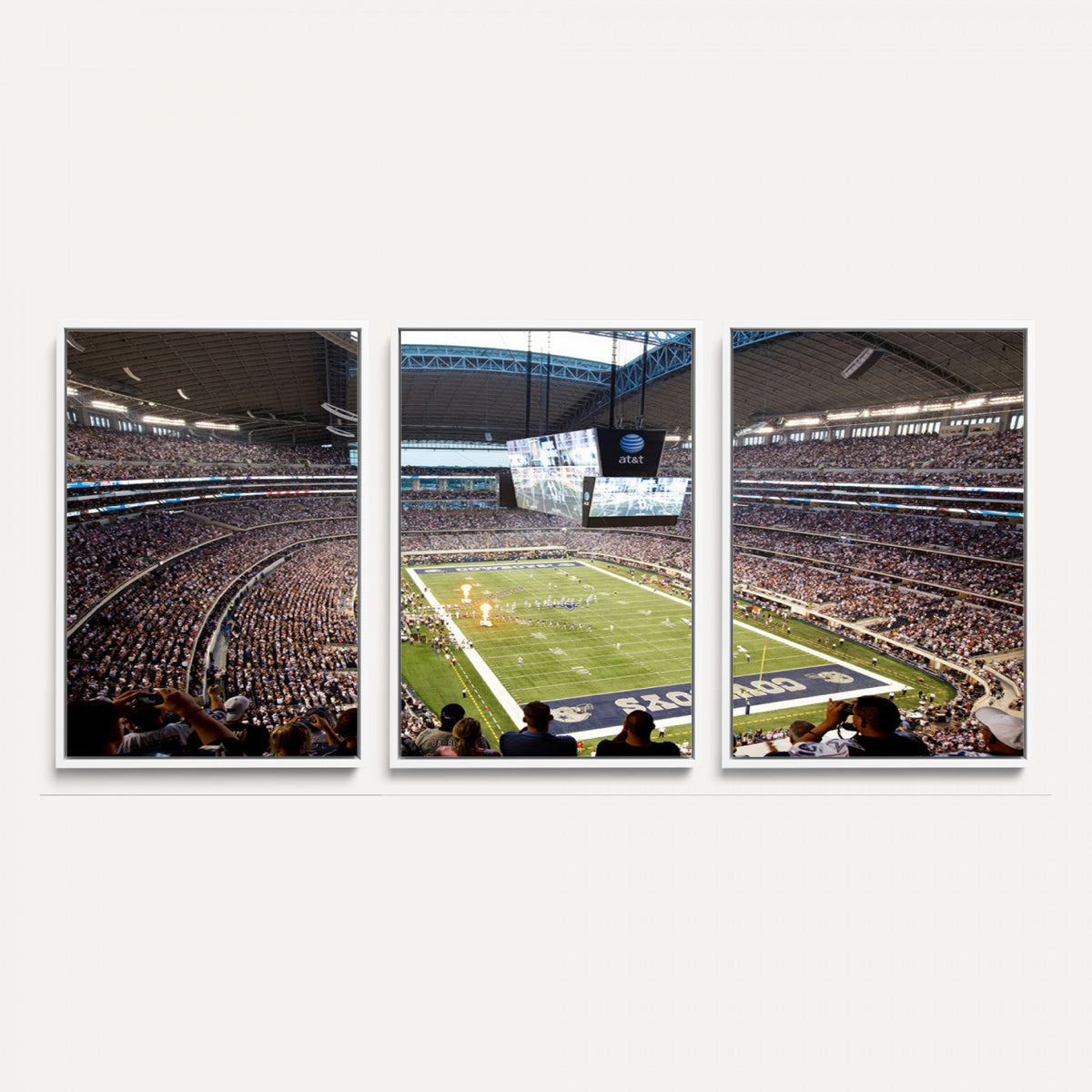 82096-MGV-CV-36X24 - Dallas Cowboys Football Team Print - Arlington AT&T Stadium Wall Art Canvas Print