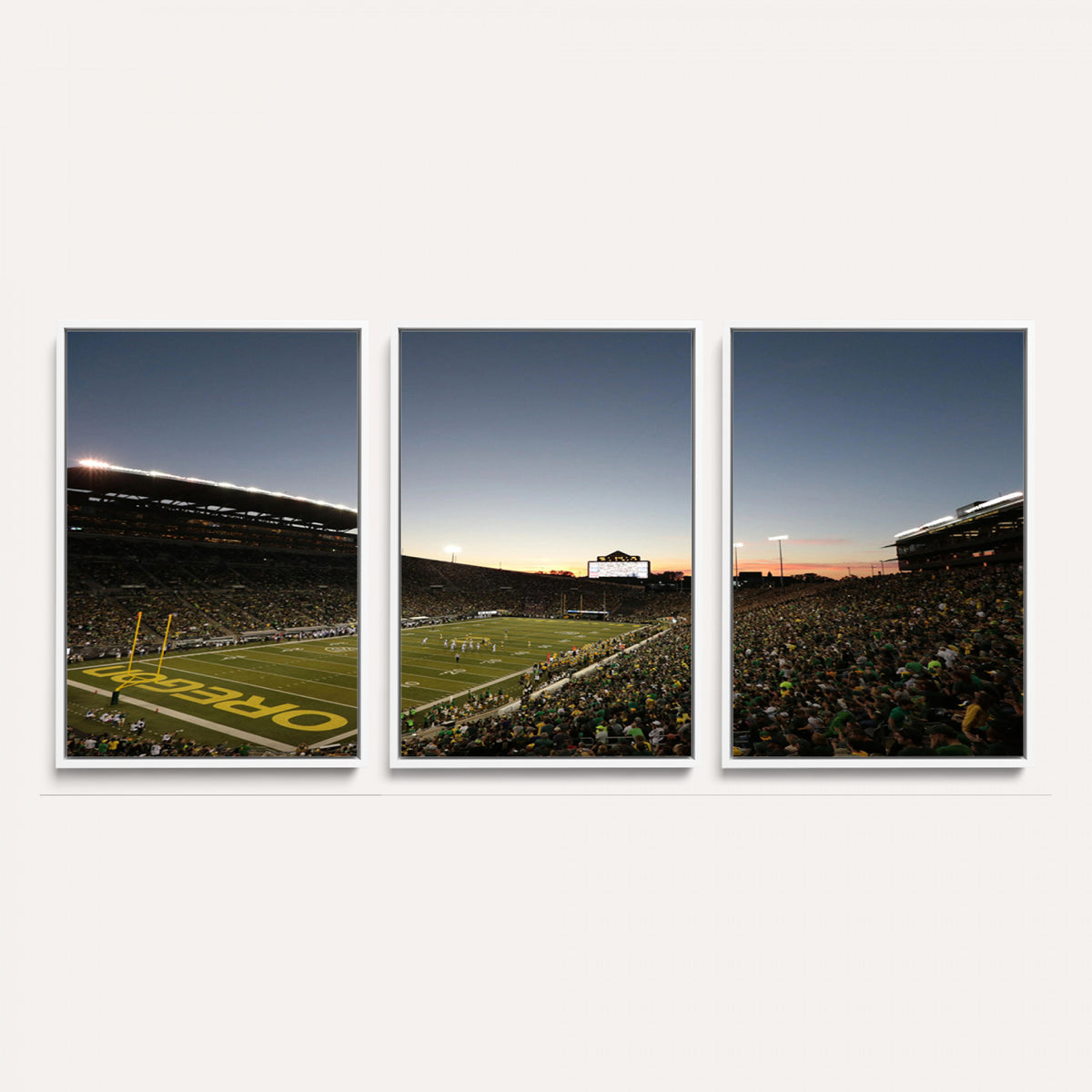 21429-MGV-CV-36X24 - Oregon Ducks Football Team Print - Eugene Autzen Stadium Wall Art Canvas Print