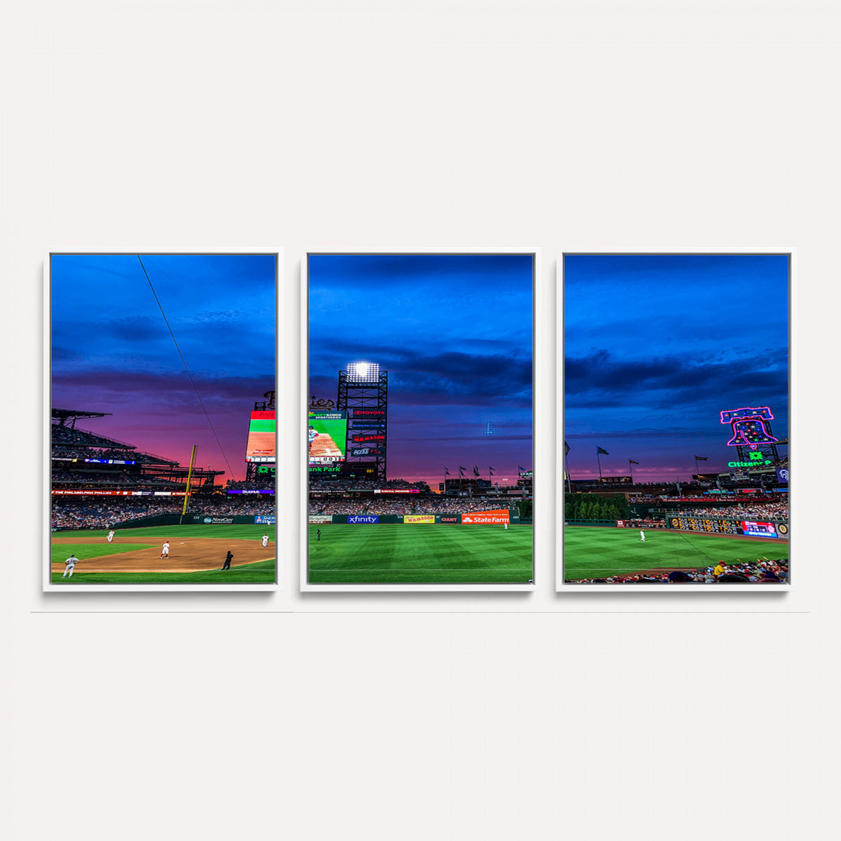 20427-MGV-CV-36X24 - Philadelphia Phillies Baseball Team Print, Citizens Bank Park, Extra Large Game Room Wall Decor