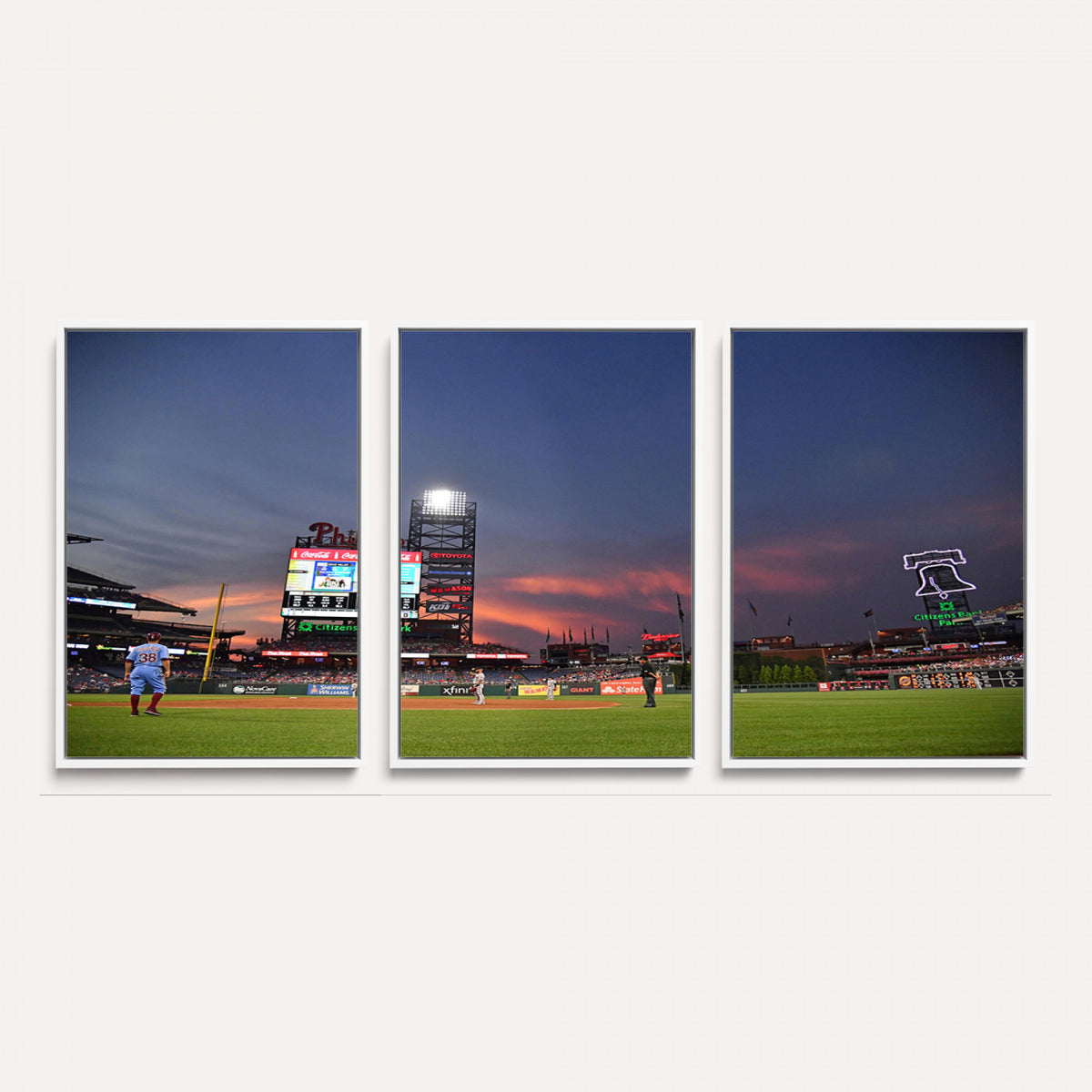 22594-MGV-CV-36X24 - Philadelphia Phillies Baseball Print - Philadelphia Citizens Bank Park Stadium Wall Art, Phillies