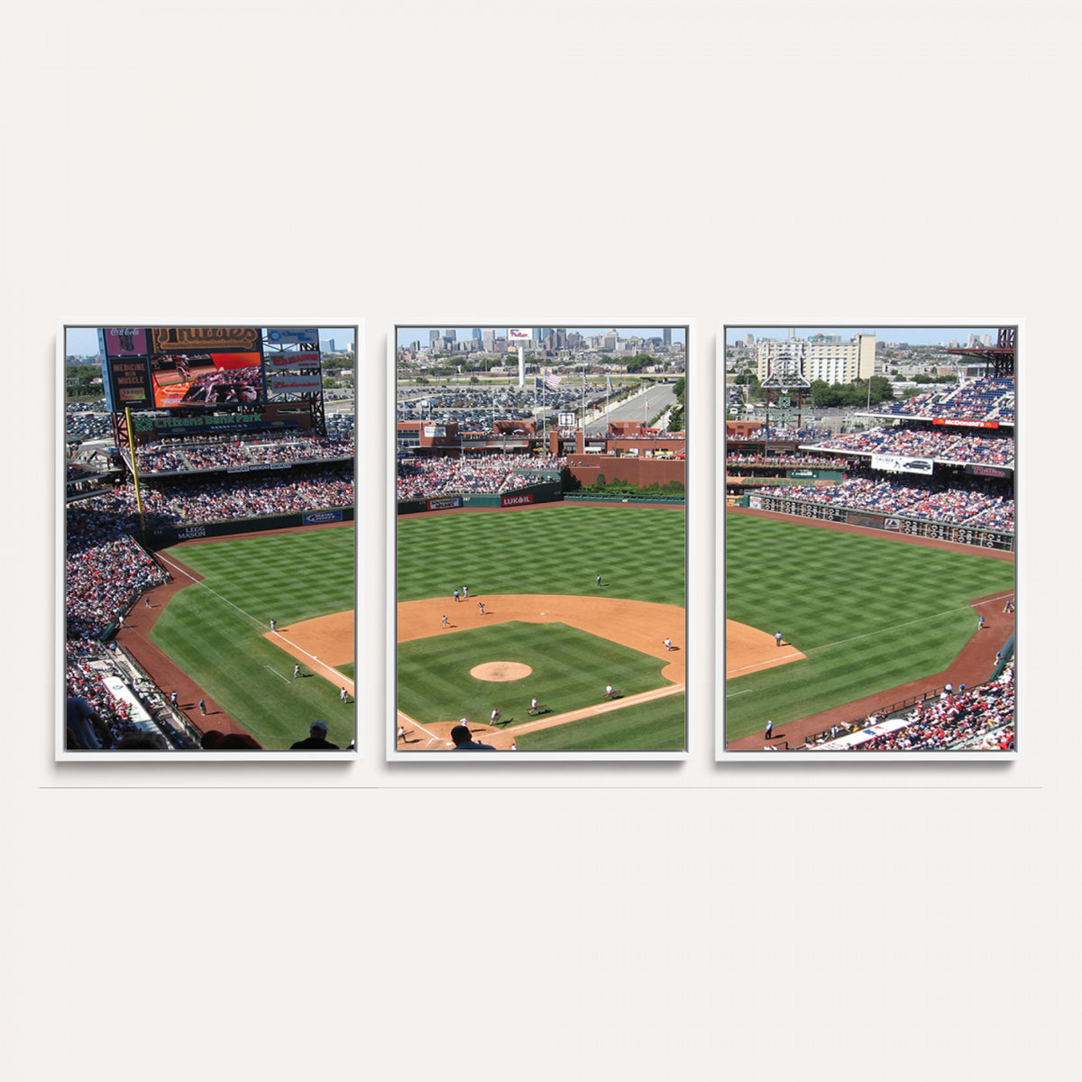 85755-MGV-CV-36X24 - Philadelphia Phillies Baseball Team Print - Philadelphia Citizens Bank Park Stadium Wall Art Canvas