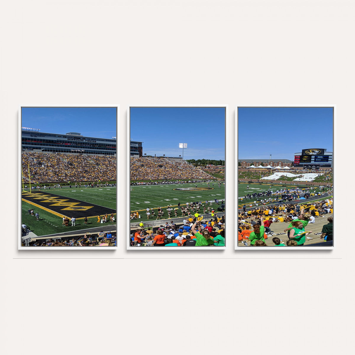 38399-MGV-CV-36X24 - University of Missouri Tigers Football Team Print, Columbia Faurot Field Memorial Stadium Wall Art