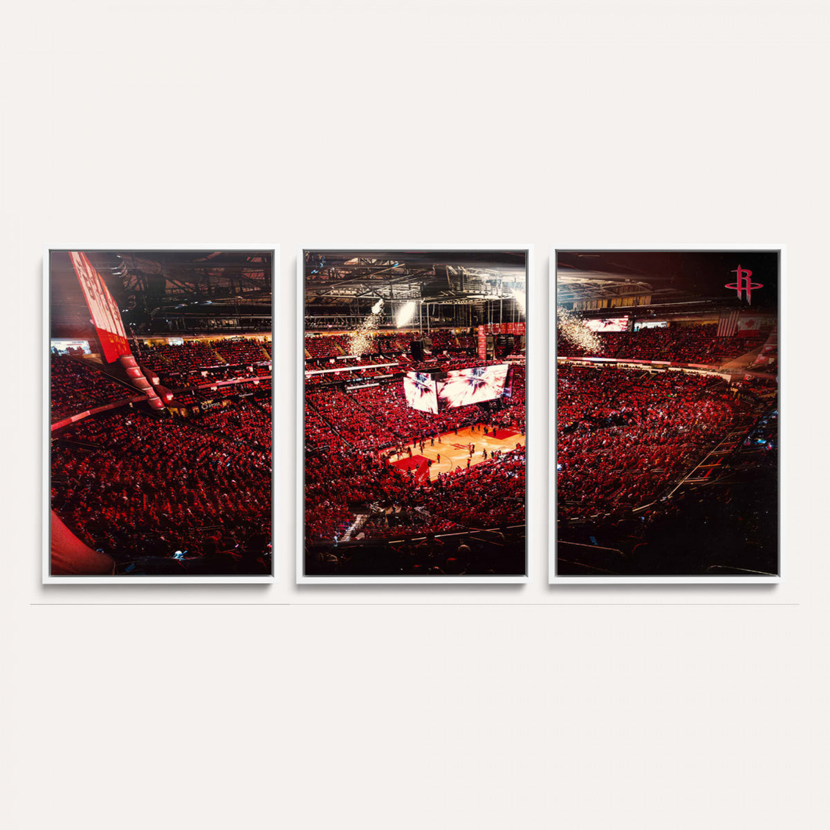 91527-MGV-CV-36X24 - Houston Rockets Basketball Team Print Canvas, Houston Toyota Center Arena Wall Art