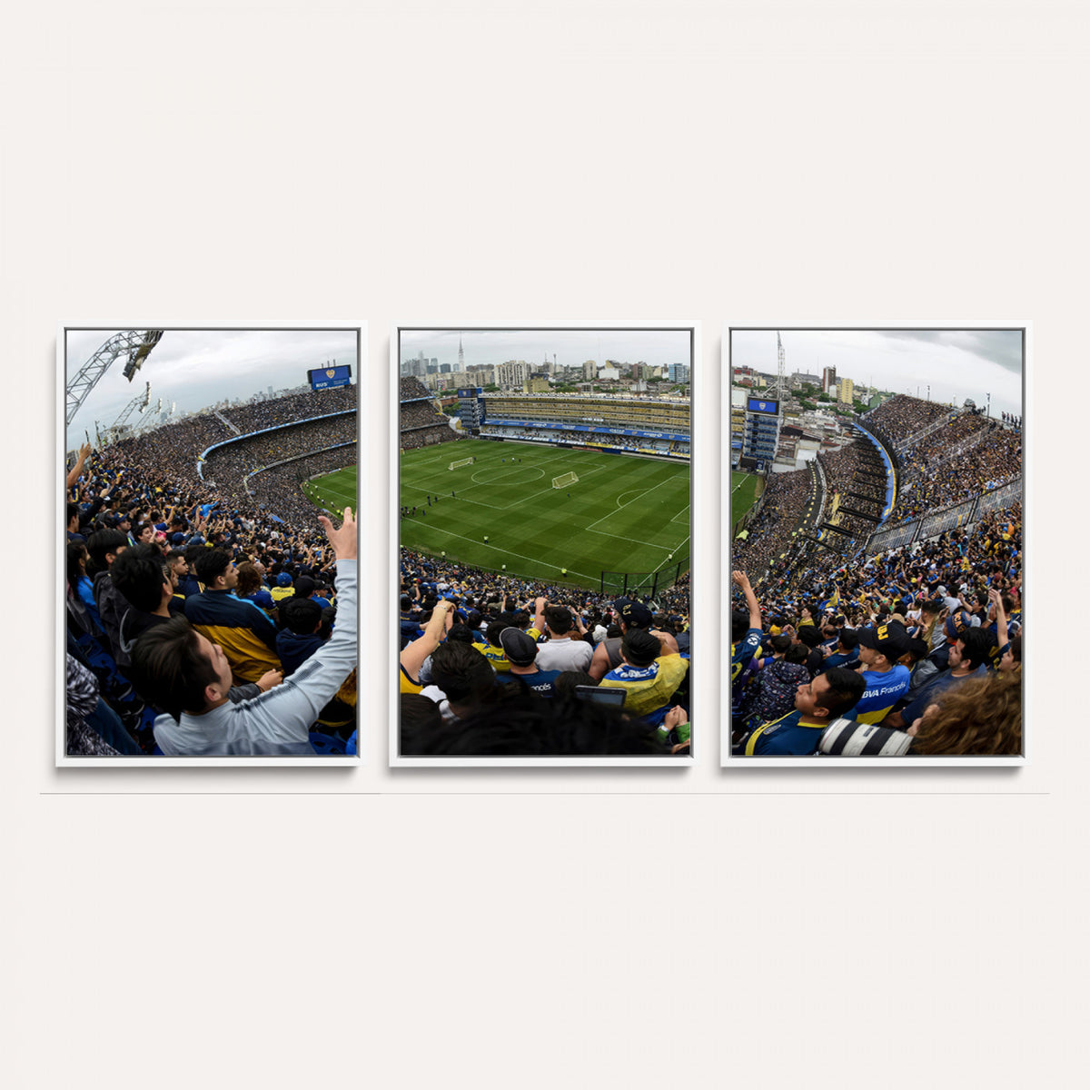 23173-MGV-CV-36X24 - Boca Juniors Soccer Team Print, Buenos Aires Bombonera, Framed and Ready to Hang