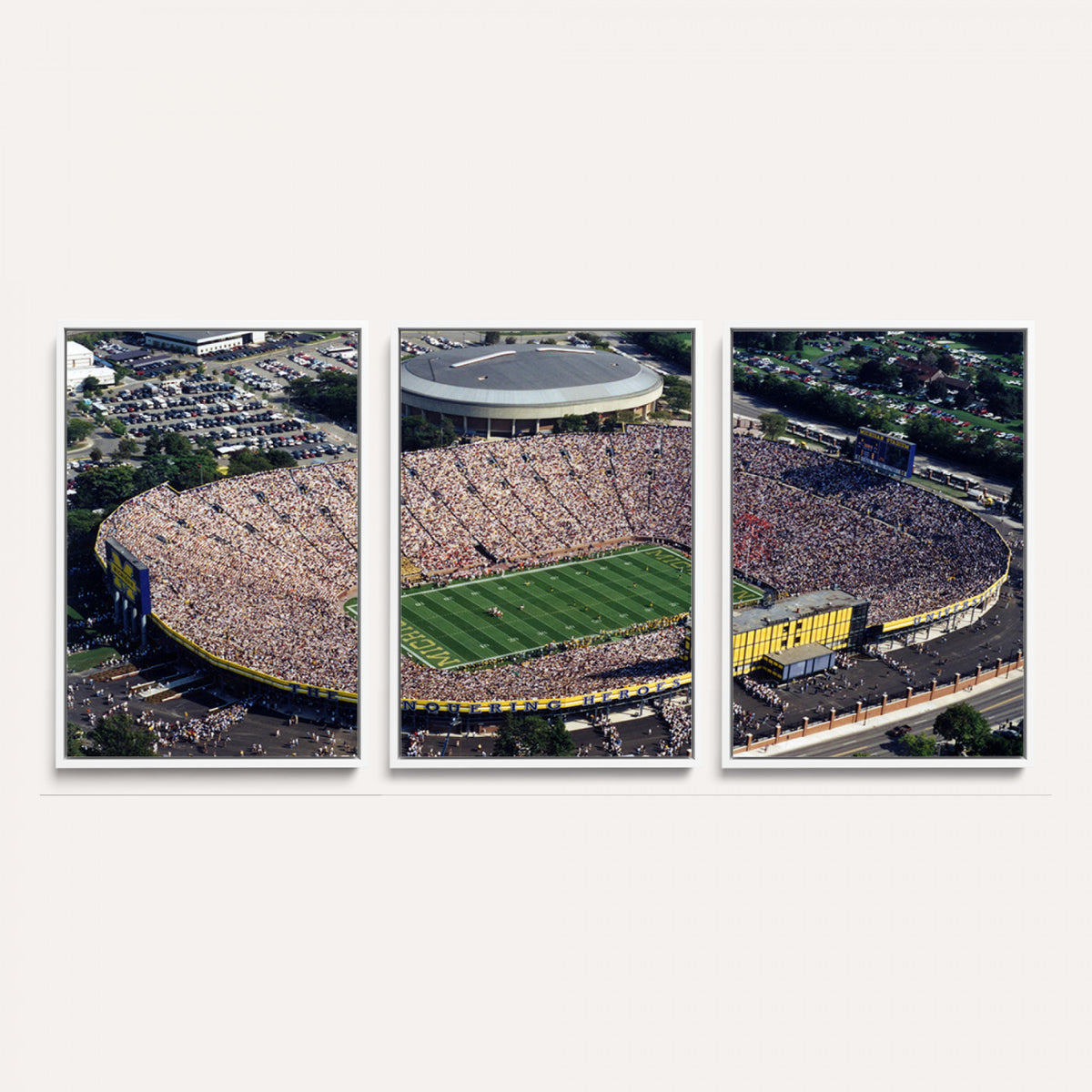 27314-MGV-CV-36X24 - Michigan Wolverines Football Team Print, Ann Arbor Michigan Stadium Wall Art