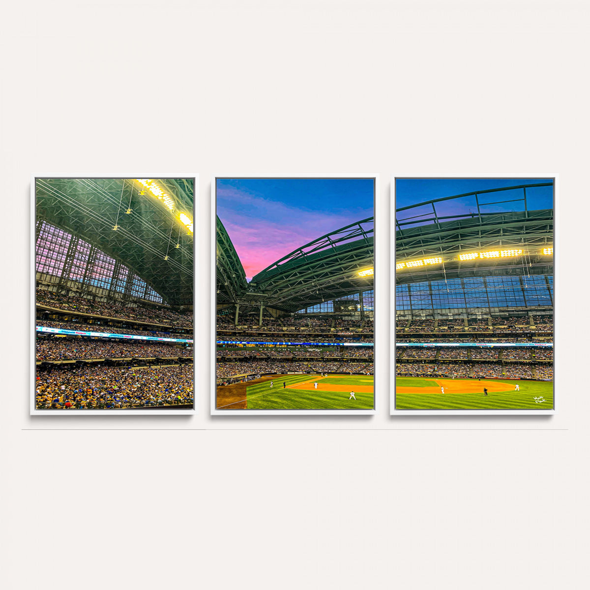 17006-MGV-CV-36X24 - Milwaukee Brewers Baseball Team Print Canvas, American Family Field Stadium Wall Art