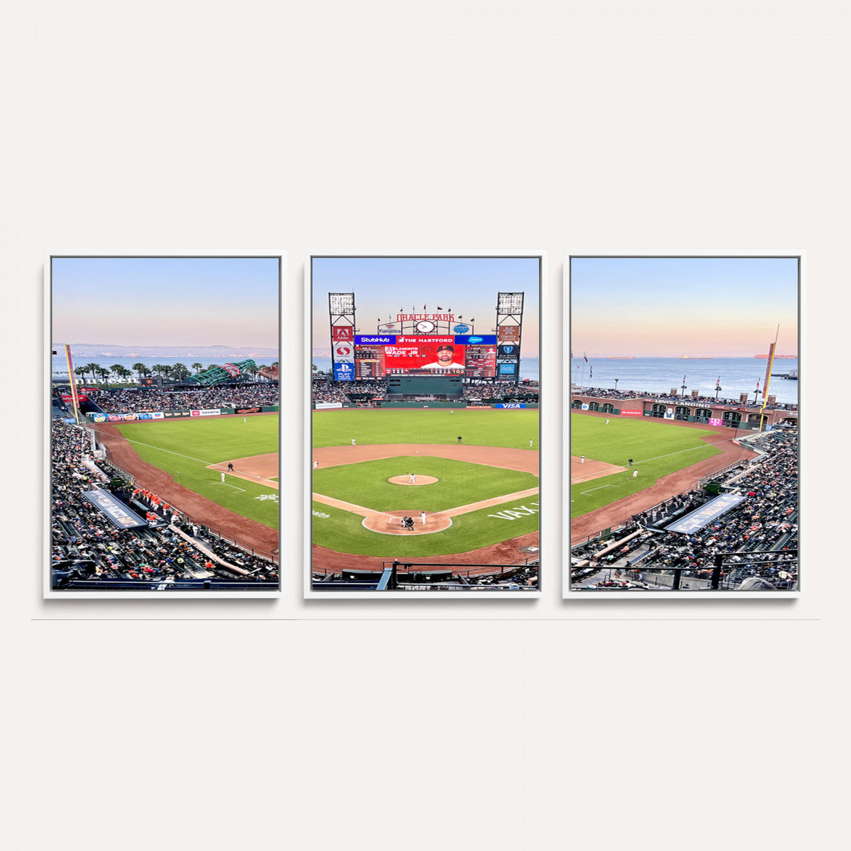 16055-MGV-CV-36X24 - San Francisco Giants Baseball Team Print, Oracle Park