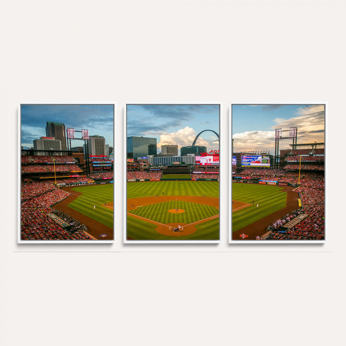 34054-MGV-CV-36X24 - St. Louis Cardinals Baseball Team Print, Busch Stadium Wall Art, Framed and Ready to Hang