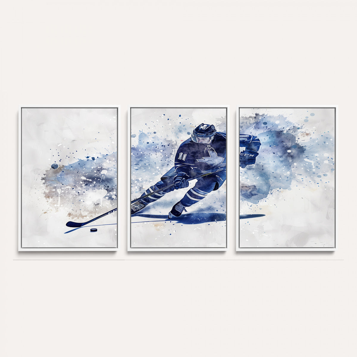39795-MGV-CV-36X24 - Hockey Player Wall Art Canvas Print