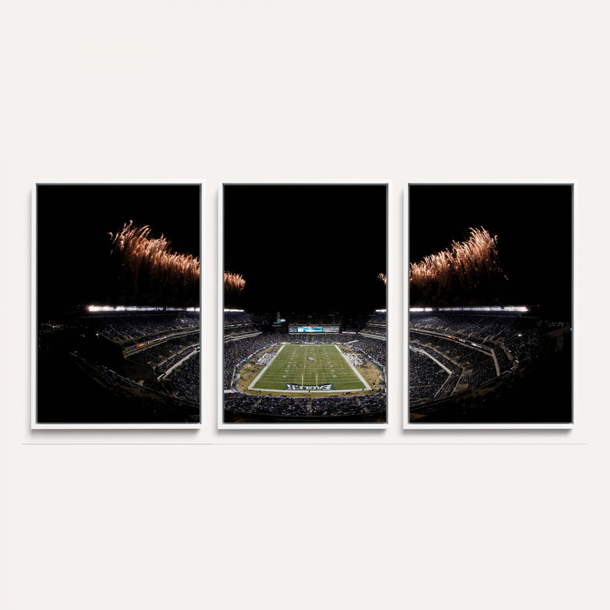 89680-MGV-CV-36X24 - Eagles Field Stadium Wall Art, Philadelphia Eagles Football, Framed and Ready to Hang