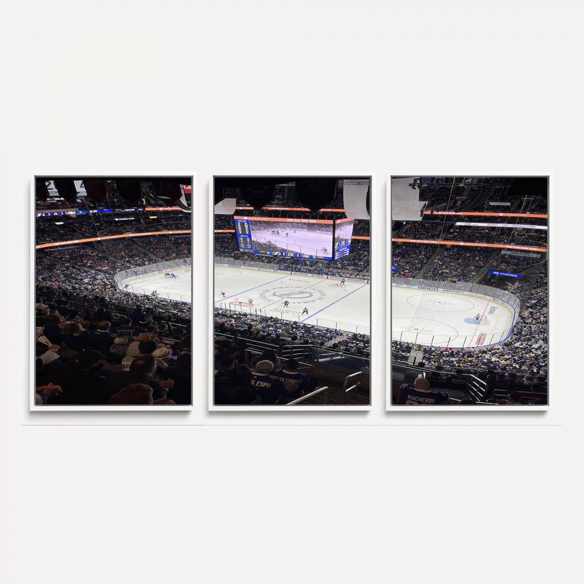 51641-MGV-CV-36X24 - Amalie Arena Florida Wall Art Canvas Print, NHL Hockey, Framed and Ready to Hang