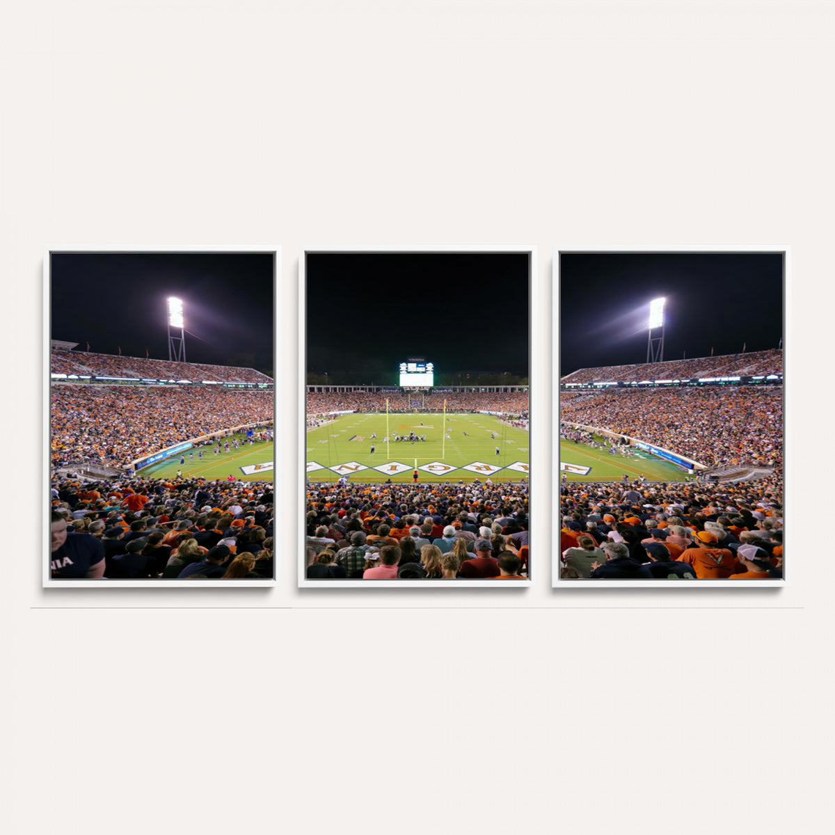 98441-MGV-CV-36X24 - Virginia Cavaliers Football Team Print - Charlottesville Scott Stadium Wall Art Canvas Print