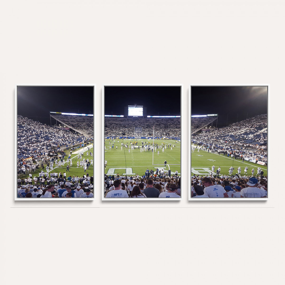 65036-MGV-CV-36X24 - Brigham Young University Cougars Football Print Canvas - Provo LaVell Edwards Stadium Wall Art