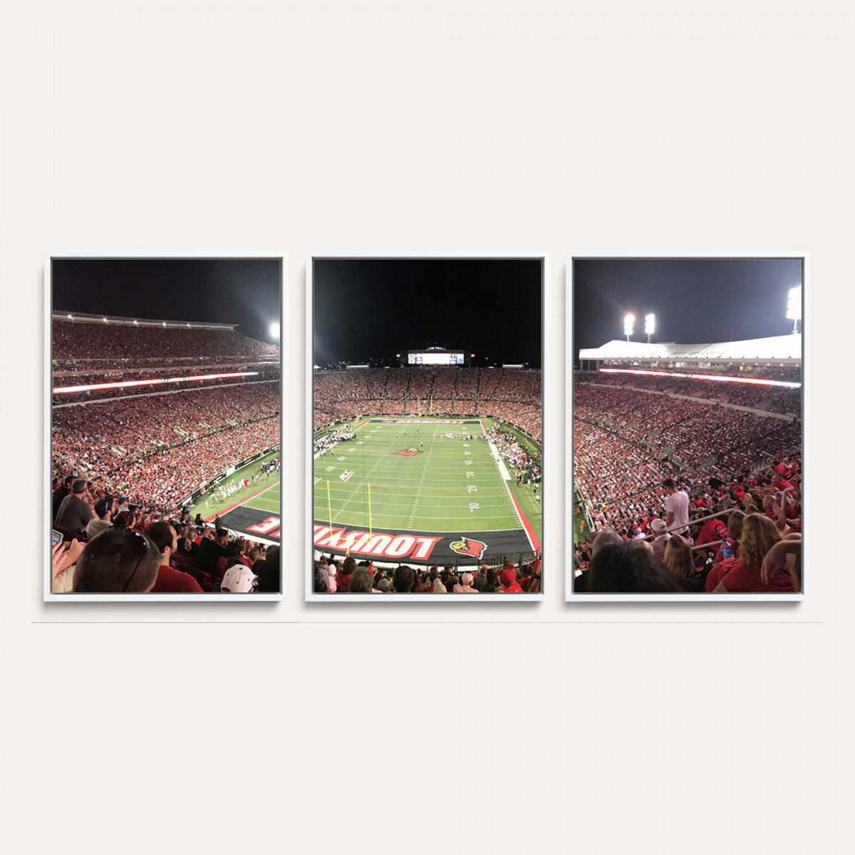 52267-MGV-CV-36X24 - University of Louisville Cardinals Football Team Print - Louisville Cardinal Stadium Wall Art Canvas