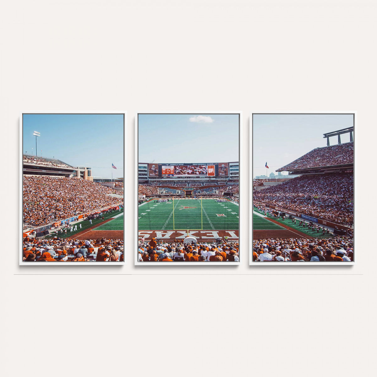 14826-MGV-CV-36X24 - Framed Texas Memorial Stadium Canvas, University of Texas Longhorns Football Team Print - Austin