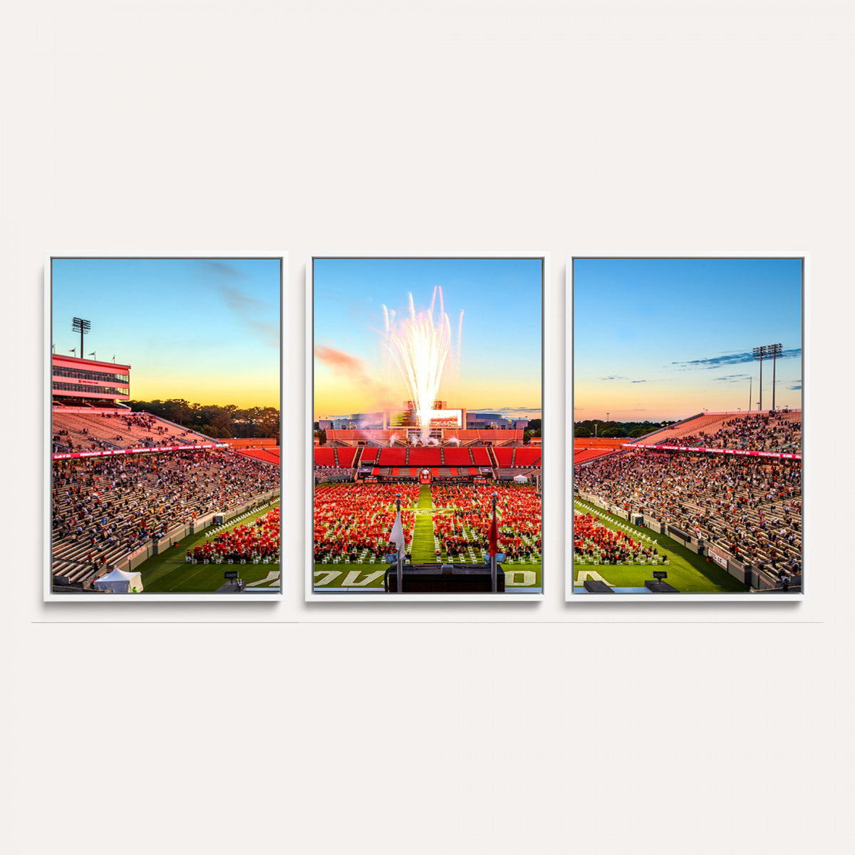 18017-MGV-CV-36X24 - North Carolina State University Canvas Print, Wolfpack Football Team Print