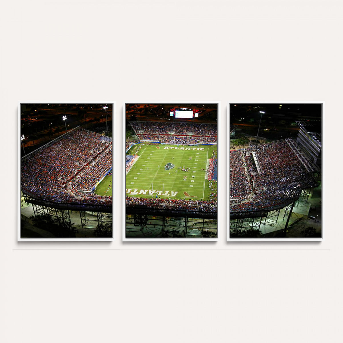 72354-MGV-CV-36X24 - Florida Atlantic University Owls Football Team Print - Boca Raton FAU Stadium Wall Art Canvas Print