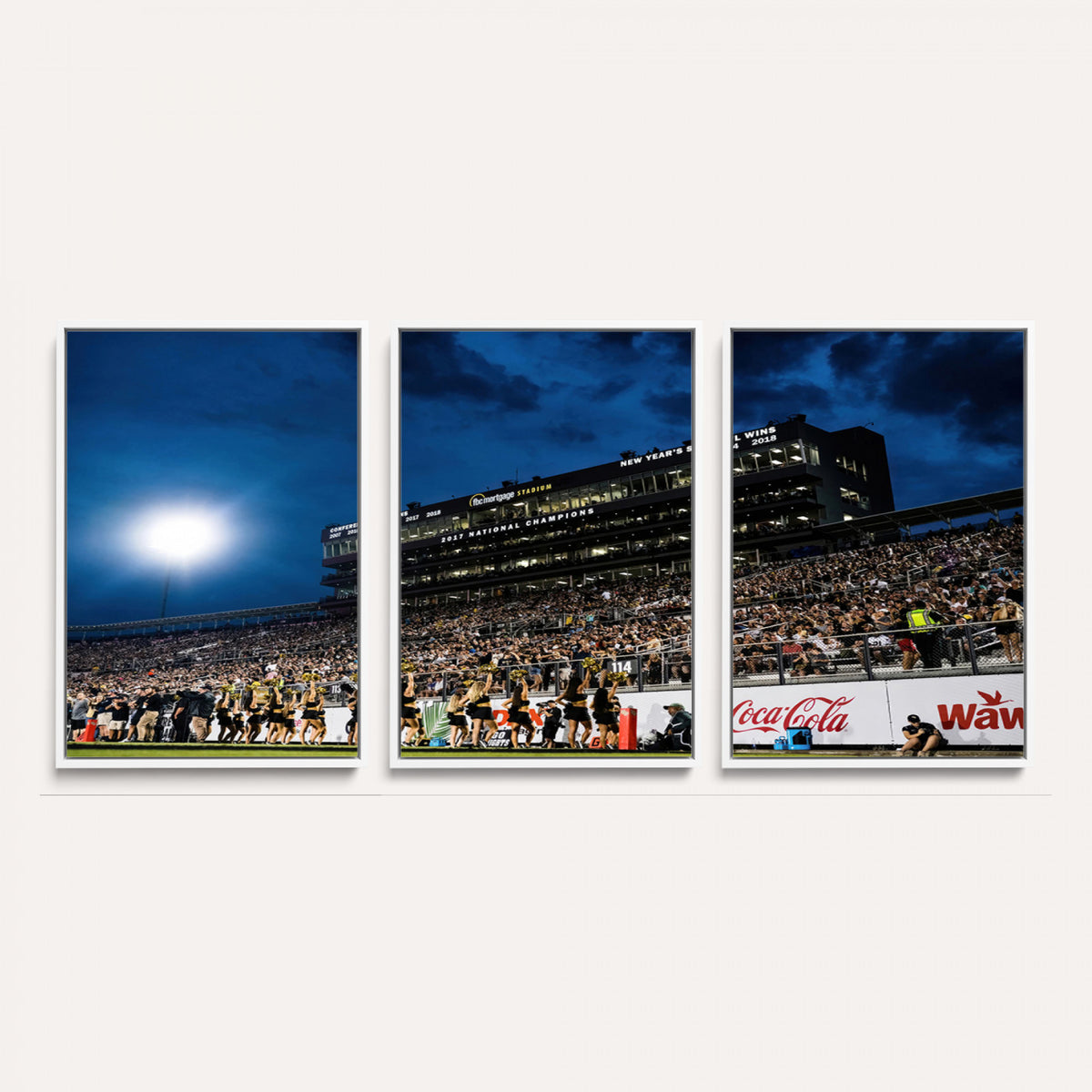 40217-MGV-CV-36X24 - UCF Knights Football Team Print - Orlando FBC Mortgage Stadium Wall Art Canvas Print