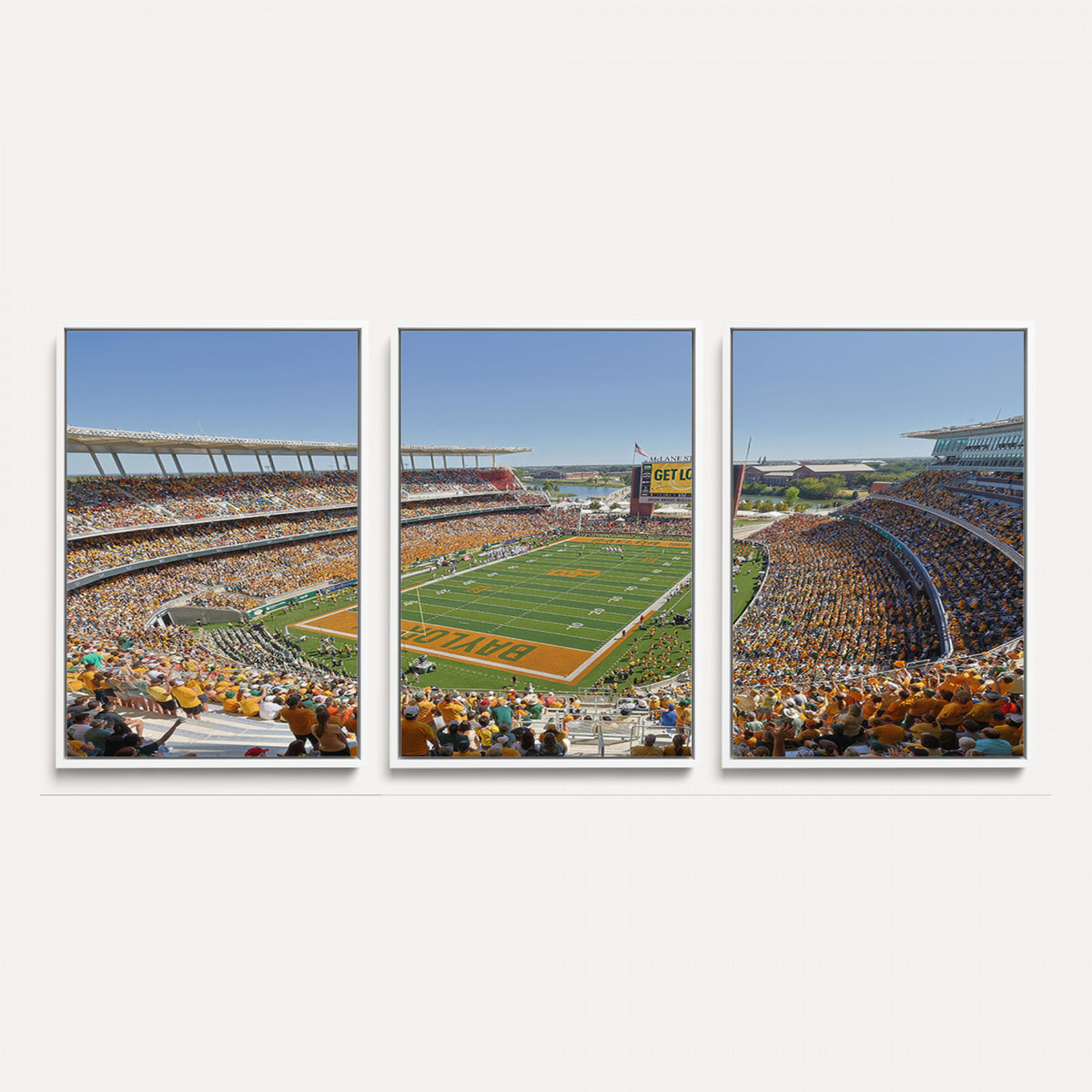 49912-MGV-CV-36X24 - Baylor University Bears Football Team Print - Waco McLane Stadium Wall Art Canvas Print