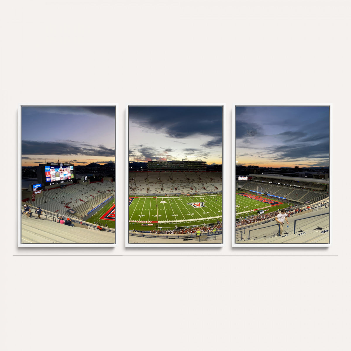 24339-MGV-CV-36X24 - Arizona Wildcats Football Team Print - Tucson Arizona Stadium Wall Art Canvas Print