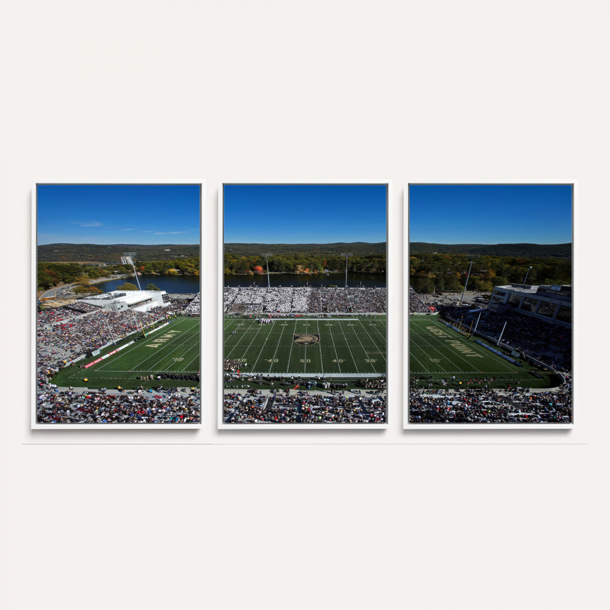 52056-MGV-CV-36X24 - Army Black Knights Football Team Print - West Point Michie Stadium Wall Art Canvas Print