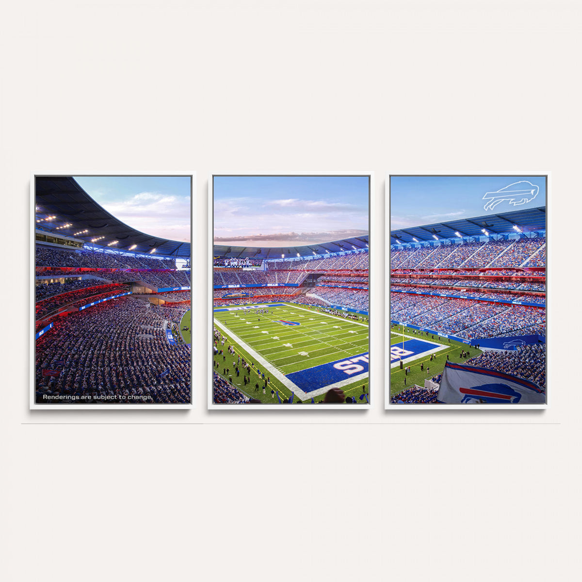 57873-MGV-CV-36X24 - Buffalo Bills Football Team Print Canvas - Buffalo Highmark Stadium Wall Art Canvas Print