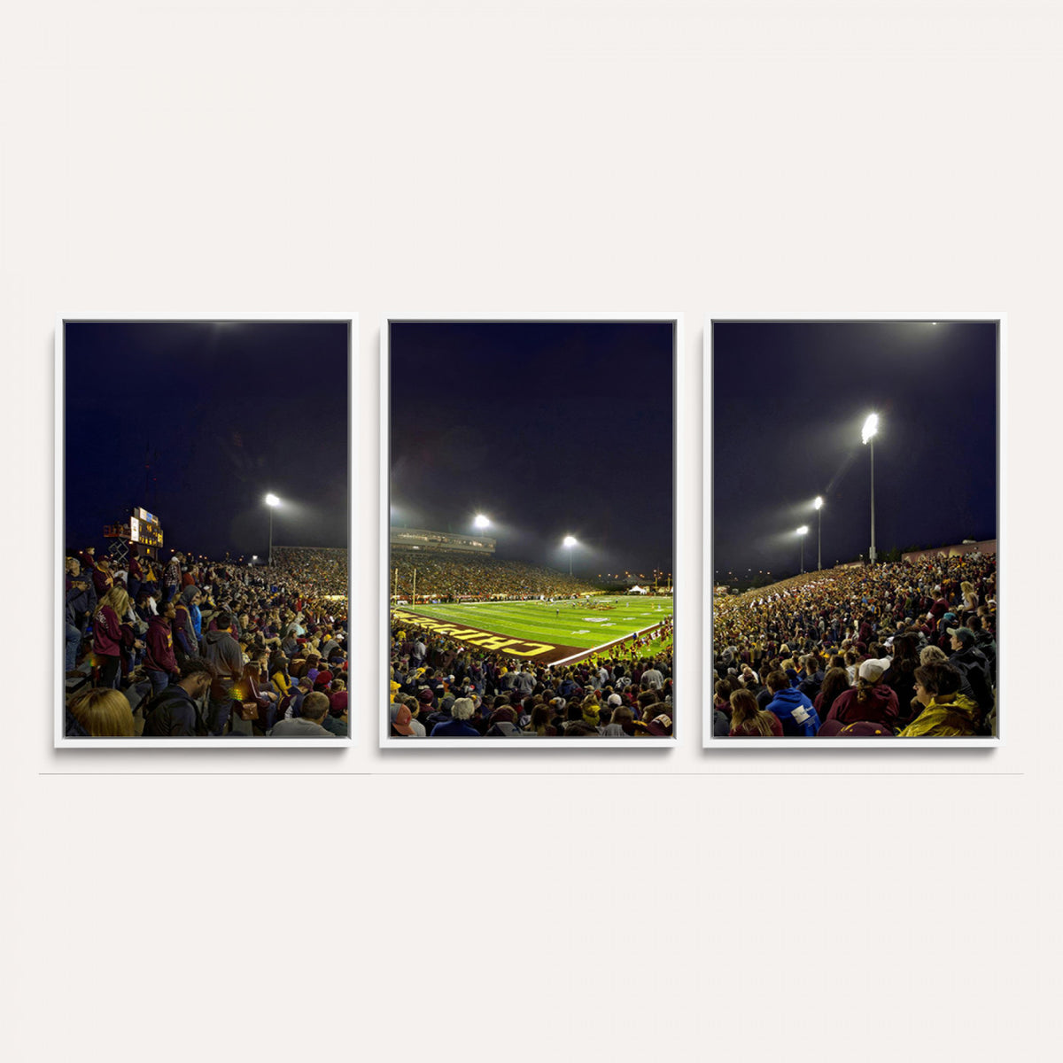 45619-MGV-CV-36X24 - Central Michigan University Chippewas Canvas Wall Art, Football Team Print - Mount Pleasant