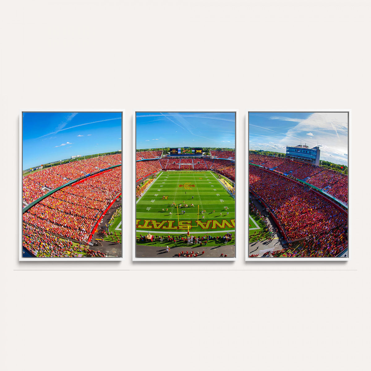 36706-PAN-FL-20X10 - Iowa State University Cyclones Football Team Print - Ames Jack Trice Stadium Art Canvas Print