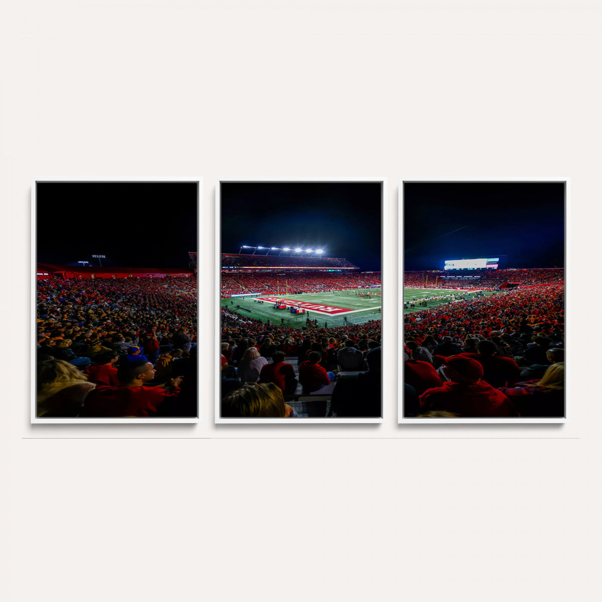 18115-PAN-FL-20X10 - Rutgers Scarlet Knights Football Team Print - SHI Stadium, Piscataway Wall Art Canvas Print
