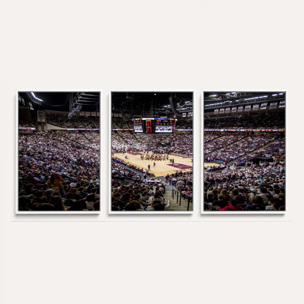 76876-MGV-CV-36X24 - University of Nebraska Cornhuskers Basketball Team Print - Lincoln Red Arena Wall Art Canvas Print