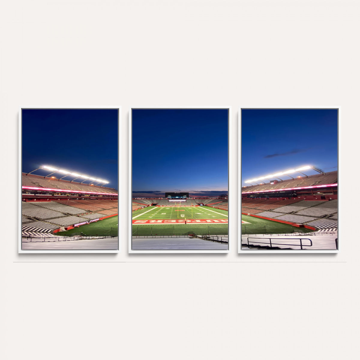 15051-MGV-CV-36X24 - Rutgers Scarlet Knights Football Team Print, Piscataway SHI Stadium