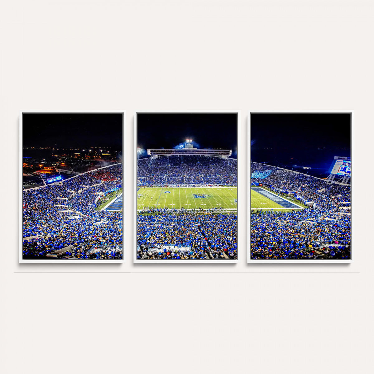 11665-PAN-FL-20X10 - University of Memphis Tigers Football Team Print - Memphis Simmons Bank Liberty Stadium Wall Art