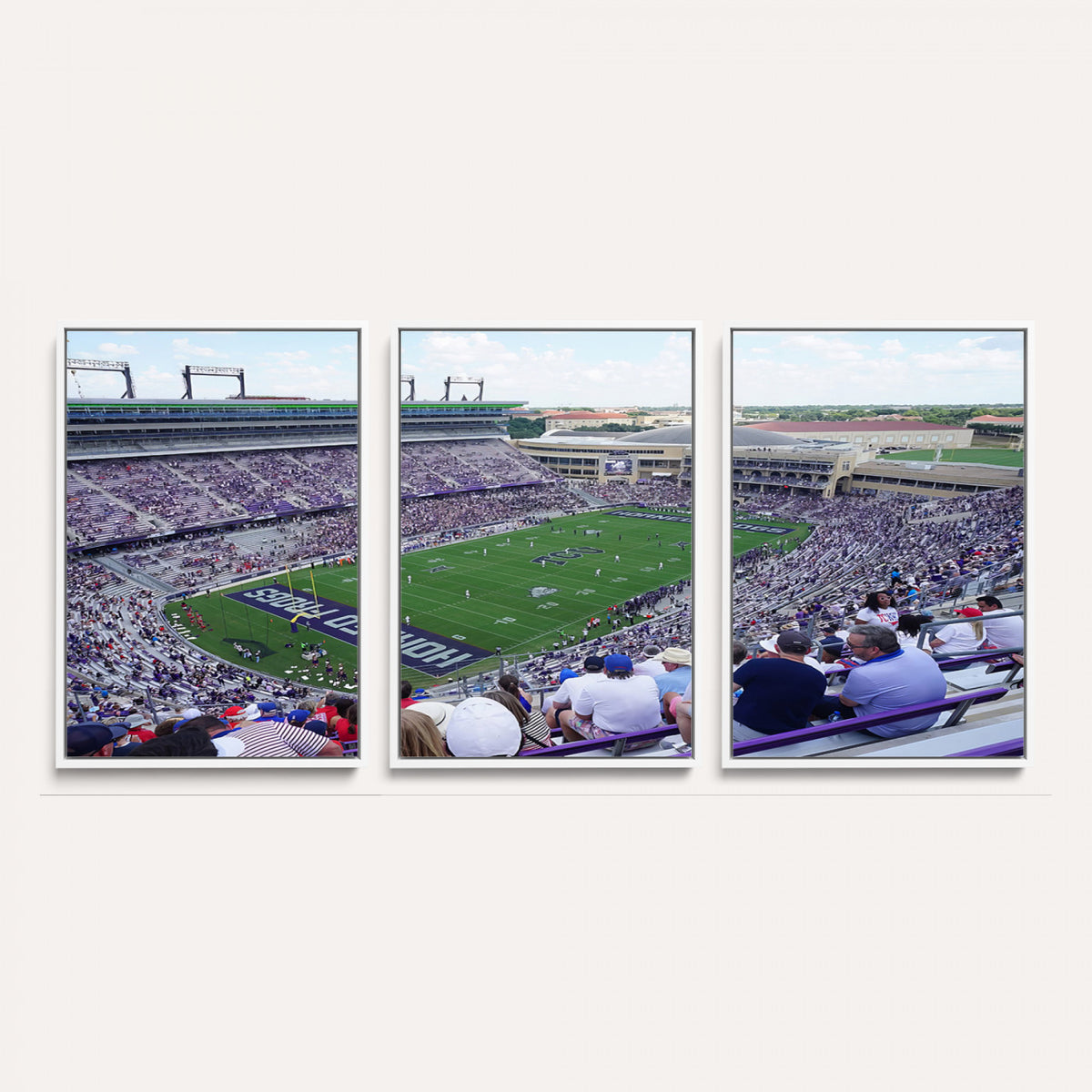 95139-MGV-CV-36X24 - The Texas Christian University TCU Horned Frogs Football Team Print, Fort Worth