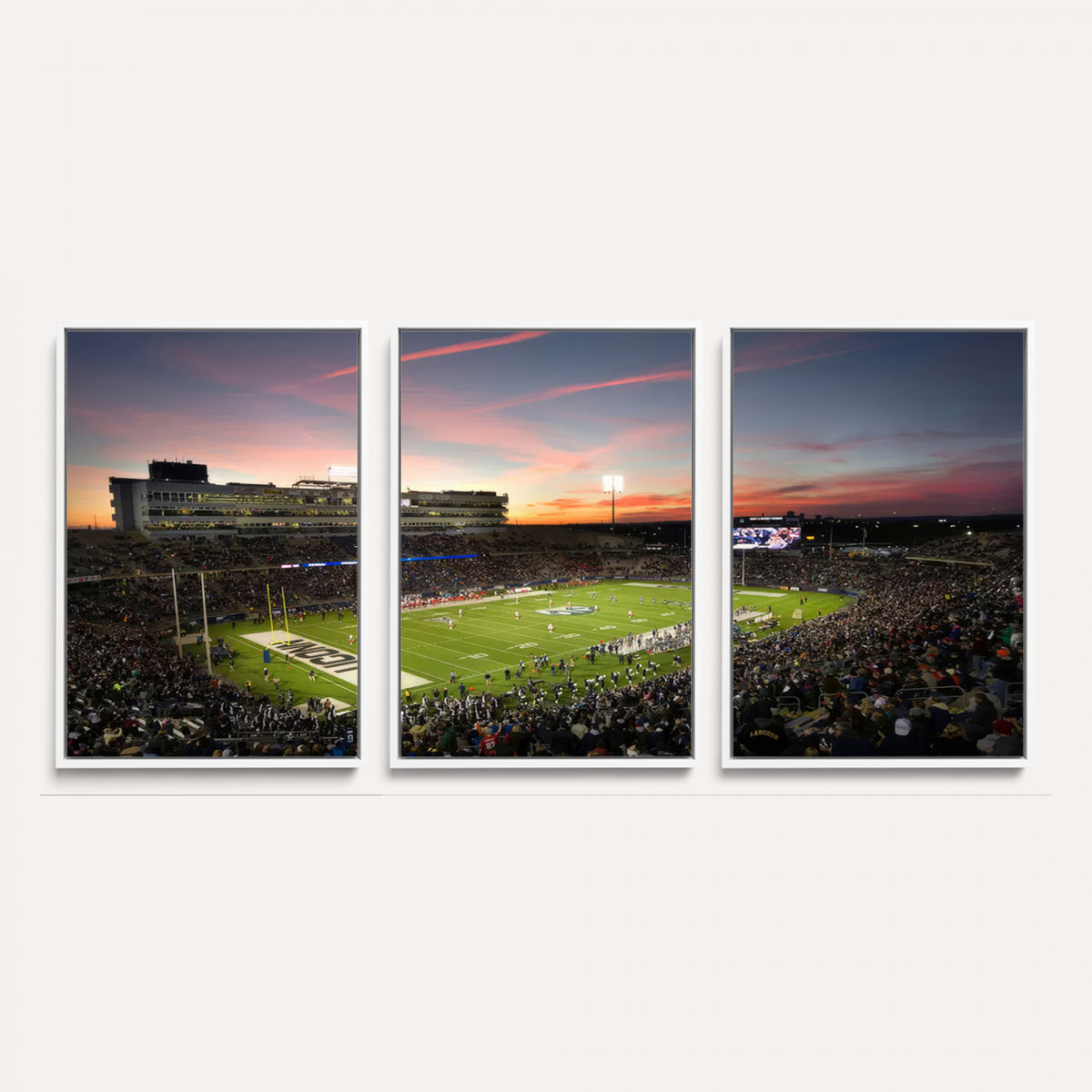 64416-MGV-CV-36X24 - The University of Connecticut UCONN Huskies Football Team Print, Framed and Ready to Hang