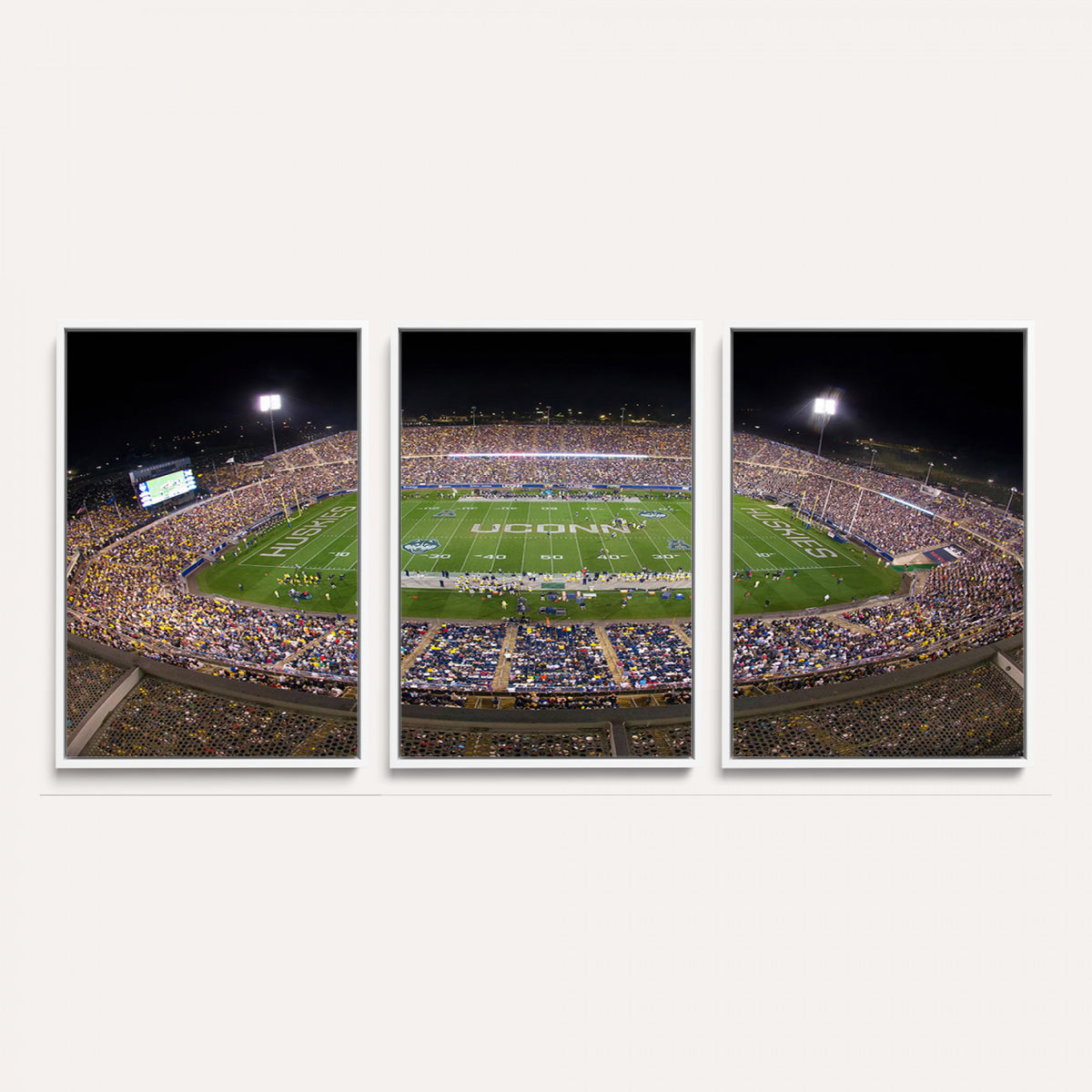 52855-MGV-CV-36X24 - The University of Connecticut UCONN Huskies Football Team Print, East Hartford