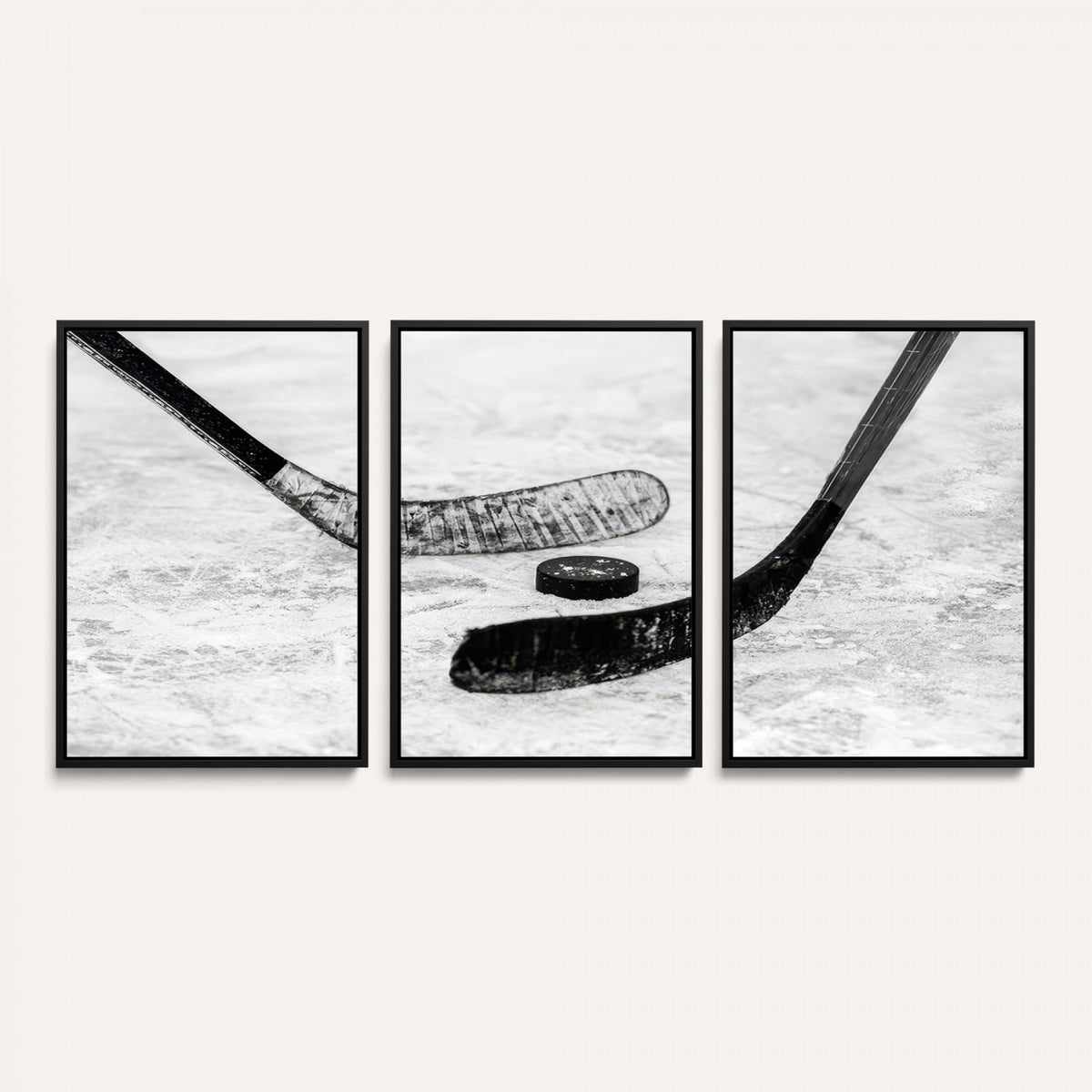 82900-MGV-CV-36X24 - Winter Ice Hockey Sport Canvas Wall Art Print, Hockey Wall Decor