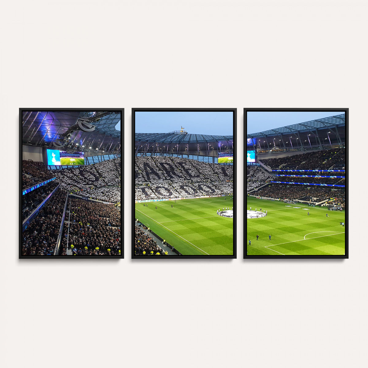 38765-MGV-CV-36X24 - Tottenham Hotspur Stadium Canvas Print, Match Day Triple Canvas Wall Art