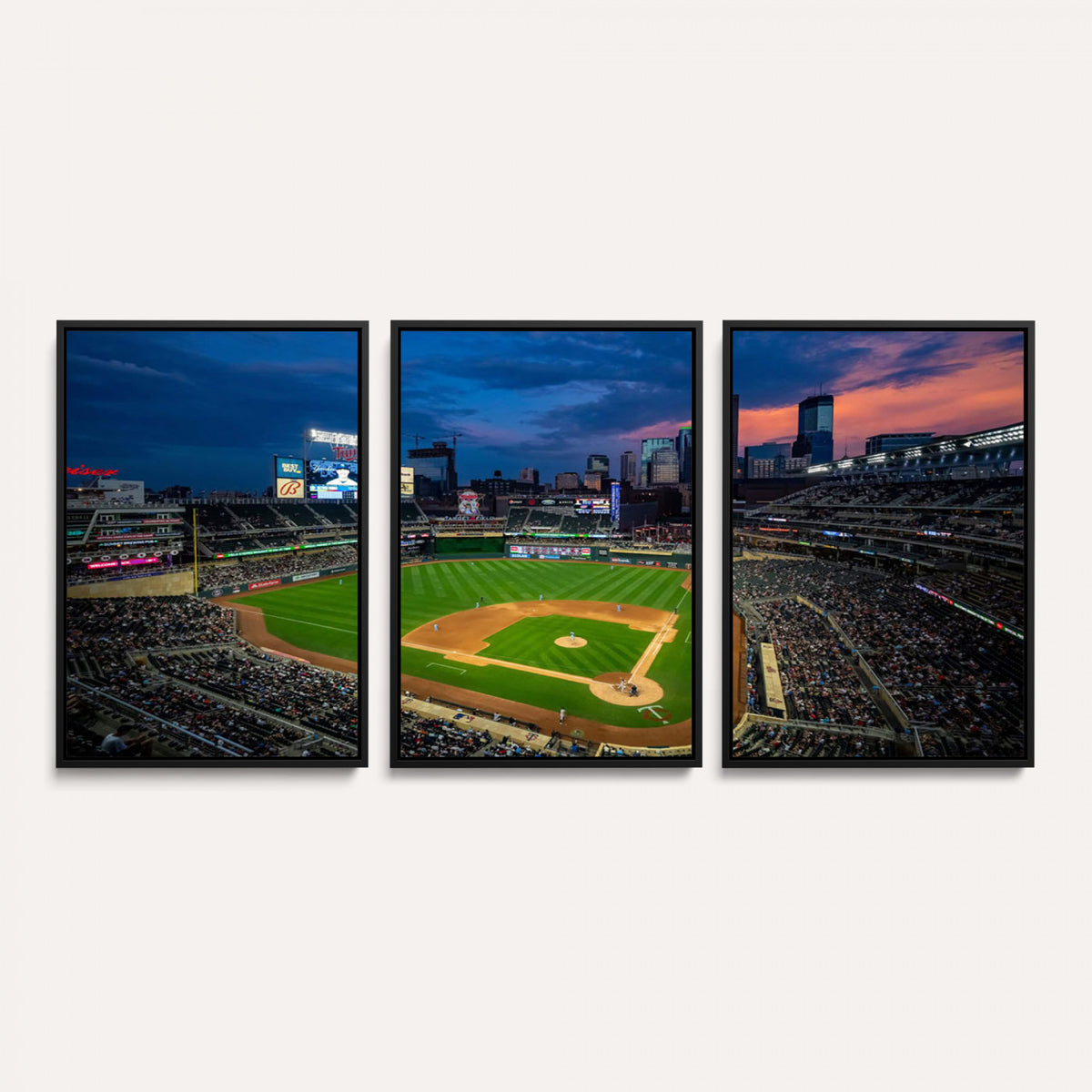 68222753-MGV-CV-36X24 - Target Field Wall Art Canvas Print, Baseball Stadium Scene
