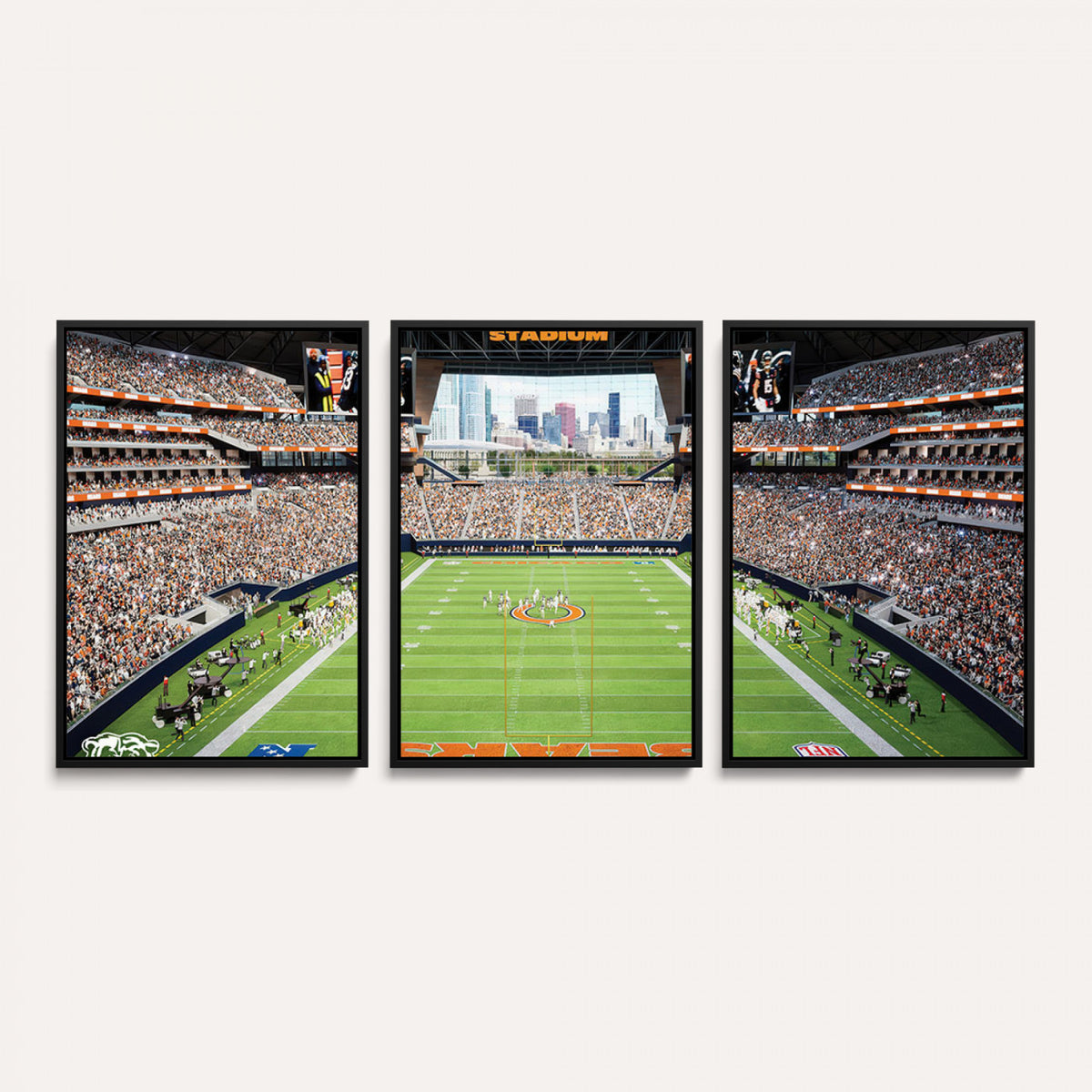 76935553-PAN-FL-20X10 - Chicago Bears Soldiers Field Wall Art Canvas Print, Home Office Wall Decor