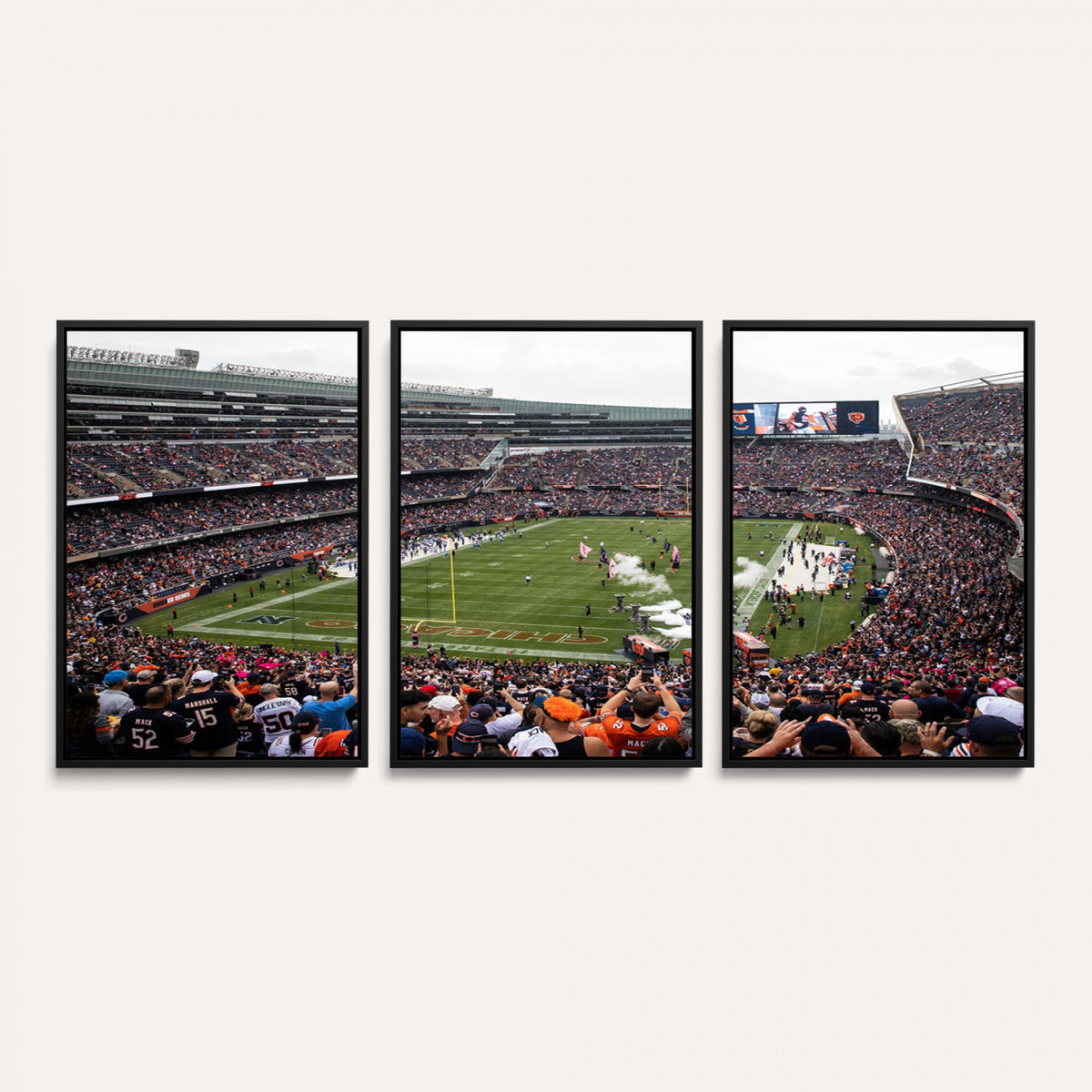 18347149-MGV-CV-36X24 - Chicago Bears Soldier Field Wall Art Canvas Print – Framed Football Stadium Artwork Team Spirit for home, office