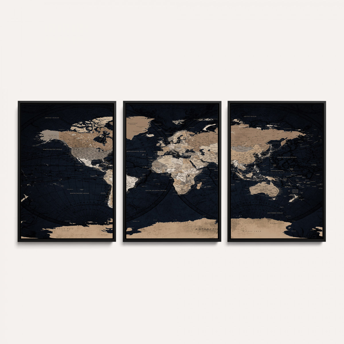 25812727-MGV-CV-36X24 - Grunge Wall Art World Map Canvas Print
